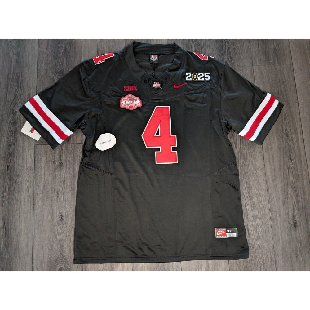 Jeremiah Smith #4 Ohio Buckeyes 🏈 2025 BLACKOUT Natty Champs Jersey XXL - Picture 3 of 4